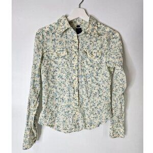 VINTAGE Y2K POLO JEANS COMPANY RL 67 Shirt Button Up Floral Print Xsmall